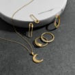 Italian 14kt Yellow Gold Safety Pin Earrings
