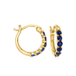 .40 ct. t.w. Sapphire Huggie Hoop Earrings in 14kt Yellow Gold
