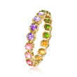 .77 ct. t.w. Multi-Gemstone Eternity Band in 14kt Yellow Gold
