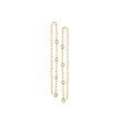 .15 ct. t.w. Bezel-Set Diamond Station Threader Earrings in 14kt Yellow Gold