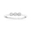 .10 ct. t.w. Diamond Trio Ring in Sterling Silver