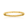 Italian 14kt Yellow Gold Beaded Ring