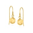 Italian 14kt Yellow Gold Ball Drop Earrings