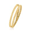 14kt Yellow Gold Two-Row Beaded Ring