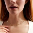 Italian 14kt Yellow Gold Infinity Station Link Necklace