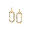 .25 ct. t.w. Diamond Paper Clip Link Drop Earrings in 14kt Yellow Gold