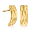 14kt Yellow Gold Curved Earrings