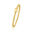 14kt Yellow Gold Beaded Ring with Ball