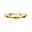 Italian 14kt Yellow Gold Bamboo-Style Ring