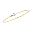 Italian 2.25mm 14kt Yellow Gold Lumachina-Chain Bracelet