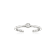 Diamond-Accented Toe Ring in Sterling Silver