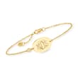 14kt Yellow Gold Personalized Oval Bracelet