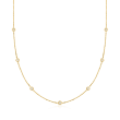 .20 ct. t.w. Diamond Station Necklace in 14kt Yellow Gold