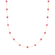 6.00 ct. t.w. Pink Tourmaline Bead Station Necklace in 14kt Yellow Gold