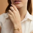 14kt Yellow Gold Curb-Link Toggle Bracelet