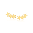 14kt Yellow Gold Star Ear Climbers