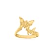 14kt Yellow Gold Butterfly Bypass Toe Ring