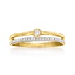 .10 ct. t.w. Diamond Double-Row Ring in 14kt Yellow Gold