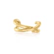 14kt Yellow Gold Crossover Single Ear Cuff