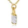 .14 ct. t.w. Diamond Lock Necklace in 14kt Yellow Gold
