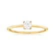 .20 Carat White Sapphire Ring in 14kt Yellow Gold