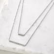 Diamond-Accented Double-Bar Layered Necklace in Sterling Silver
