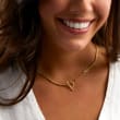 14kt Yellow Gold Curb-Link Toggle Necklace