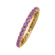.80 ct. t.w. Amethyst Eternity Band in 14kt Yellow Gold