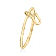 14kt Yellow Gold &quot;U&quot; Initial Charm Ring