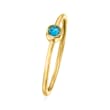 .10 Carat Swiss Blue Topaz Ring in 14kt Yellow Gold
