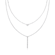 .20 ct. t.w. Diamond Linear Layered Necklace in Sterling Silver