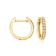 .20 ct. t.w. Diamond Huggie Hoop Earrings in 14kt Yellow Gold