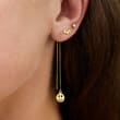 Diamond-Accented Single Stud Earring in 14kt Yellow Gold