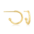14kt Yellow Gold Removable Star and Moon Mismatched Hoop Drop Earrings