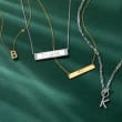 Diamond-Accented Initial Necklace in 14kt Yellow Gold