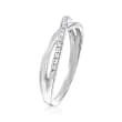 .10 ct. t.w. Diamond Crisscross Ring in Sterling Silver