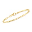 Italian 14kt Yellow Gold Paper Clip Link Bracelet