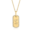 .15 ct. t.w. Diamond Personalized Dog Tag Pendant Necklace in 14kt Yellow Gold