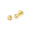 14kt Yellow Gold Ball Flat-Back Stud Earrings
