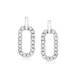.25 ct. t.w. Diamond Paper Clip Link Earrings in Sterling Silver