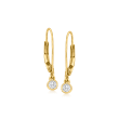 .10 ct. t.w. Bezel-Set Diamond Drop Earrings in 14kt Yellow Gold