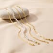 Italian 14kt Yellow Gold Paper Clip Link Anklet
