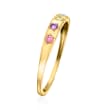 .17 ct. t.w. Multi-Gemstone Star Ring in 14kt Yellow Gold