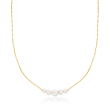 3-5.5mm Cultured Pearl Graduated Necklace in 14kt Yellow Gold