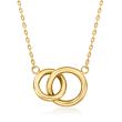 14kt Yellow Gold Interlocking-Circle Necklace