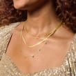 1.40 ct. t.w. Bezel-Set Emerald Station Necklace in 14kt Yellow Gold
