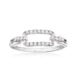 .20 ct. t.w. Diamond Paper Clip Link Ring in Sterling Silver