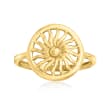 14kt Yellow Gold Sun Circle Ring