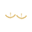 14kt Yellow Gold Beaded Jewelry Set: 4.5mm Stud Earrings and Front-Back Earring Jackets