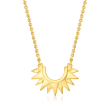 14kt Yellow Gold Sunray Necklace